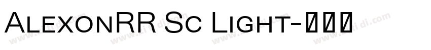 AlexonRR Sc Light字体转换